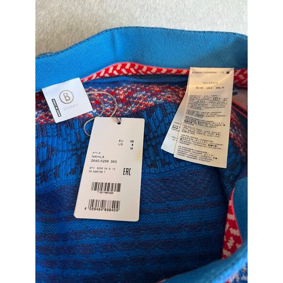 Bogner Nahla wool blend winter scene skirt women’s size 8 NWT Scandinavian snow - Picture 6 of 6